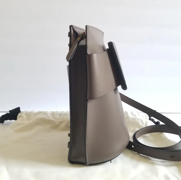 BOYY Buckle Tall Leather Pouch Crossbody Bag Dark Brown - Picture 4 of 11